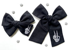 Load image into Gallery viewer, Haunted Skeleton Embroidered Bows