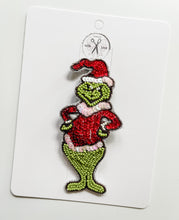 Load image into Gallery viewer, *PREORDER* Grinchy Beaded Clips & Headbands