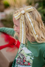 Load image into Gallery viewer, Ivory and Dark Gold Lace Gwenna Bows