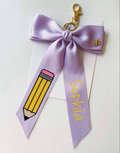 Load image into Gallery viewer, *PREORDER* Pencil Ceci Hair Bows and Backpack Keychains