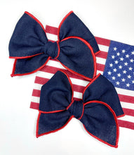 Load image into Gallery viewer, *SALE* Americana Linen Beloved Bows and Headbands