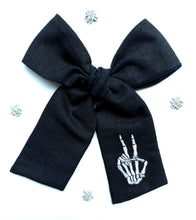 Load image into Gallery viewer, Haunted Skeleton Embroidered Bows