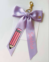 Load image into Gallery viewer, *PREORDER* Pencil Ceci Hair Bows and Backpack Keychains