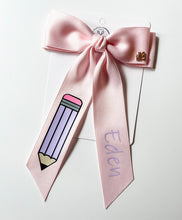 Load image into Gallery viewer, *PREORDER* Pencil Ceci Hair Bows and Backpack Keychains