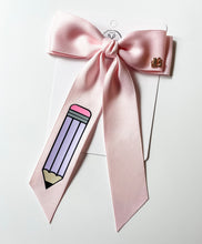 Load image into Gallery viewer, *PREORDER* Pencil Ceci Hair Bows and Backpack Keychains
