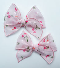 Load image into Gallery viewer, Cherry Swiss Dot Beloved Bows