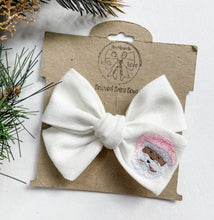 Load image into Gallery viewer, *PREORDER* Black Santa in Pink on White