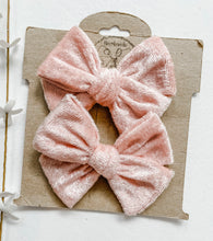 Load image into Gallery viewer, *SALE* Sweet Peach Velvet Bows