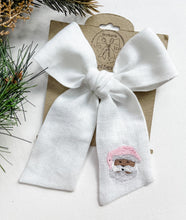 Load image into Gallery viewer, *PREORDER* Black Santa in Pink on White