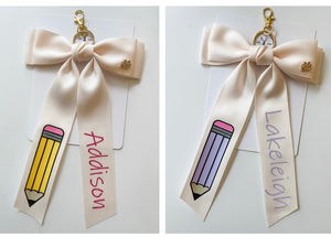 *PREORDER* Nude Pencil Bows & Backpack Keychains