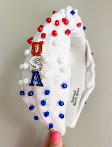 Team USA Embellished Headband