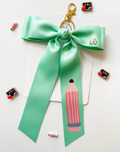 Load image into Gallery viewer, *PREORDER* Mint Satin Keychains and Hair Bows