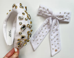 White Pearl Kara Bow