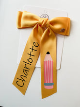 Load image into Gallery viewer, *PREORDER* Golden Yellow Satin Keychains and Hair Bows