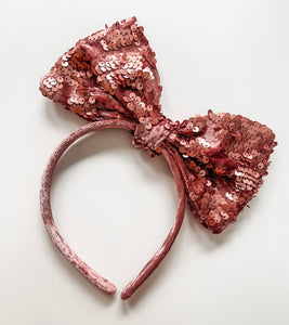 Faded Rose Sequin Bows, Bow Ties & Headbands
