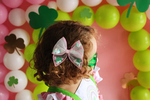 Pink Shamrock Confetti Bows