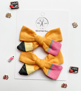 Yellow Pencil Bows