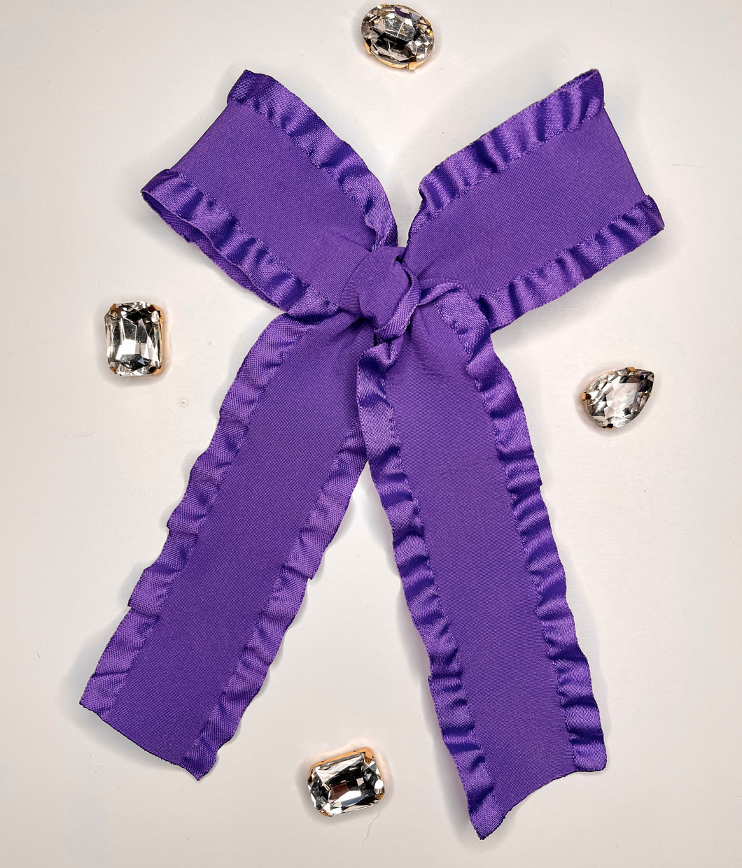 Purple Double Ruffle Bows