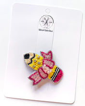 Load image into Gallery viewer, *6 Week TAT* Bows &amp; Pencils Beaded Hair Clips (Copy)