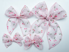 Load image into Gallery viewer, Cherry Swiss Dot Beloved Bows