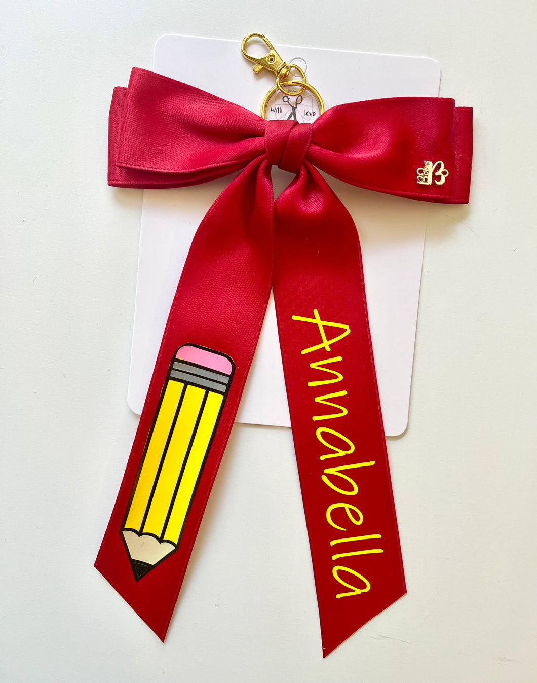 *PREORDER* Red Pencil Bows & Backpack Keychains