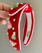 Load image into Gallery viewer, Red Glitter Forest Embellished Headband