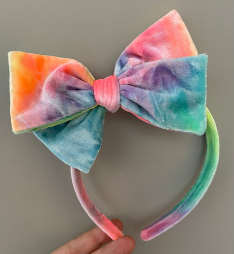 Tie Dye Velvet Headband