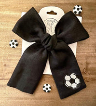Load image into Gallery viewer, *4 Week TAT* Soccer Embroidered Bows