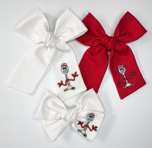 Forky Embroidered Bows