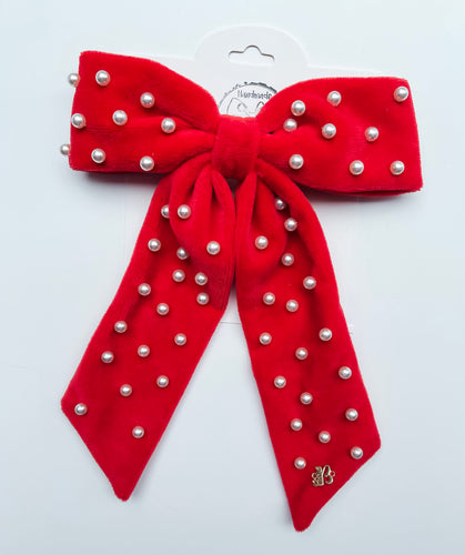 Red Pearl Kara Bow