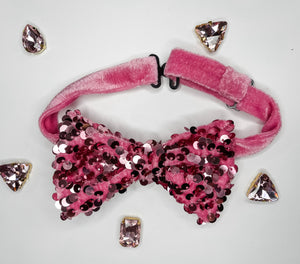 Pink Sequin Bow Ties