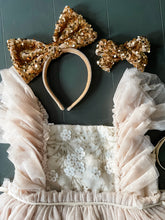 Load image into Gallery viewer, Gold Sequin Bows &amp; Headbands