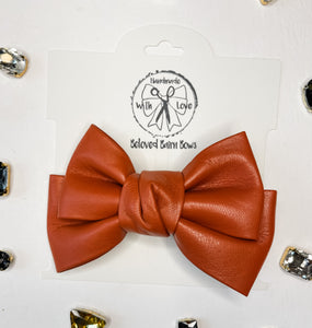 Fall Faux Leather Bows