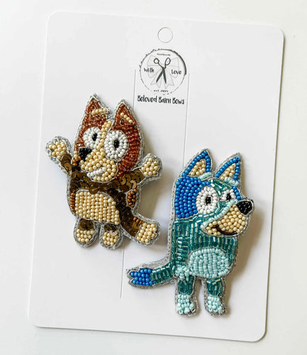 Bluey & Bingo Beaded Clips and Headbands