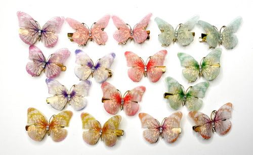 Butterfly Chiffon Clips