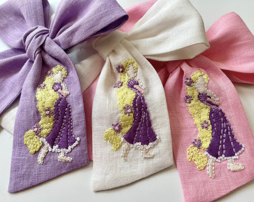 Punzie Embroidered Bows
