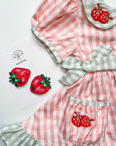 Strawberry Beaded Clips