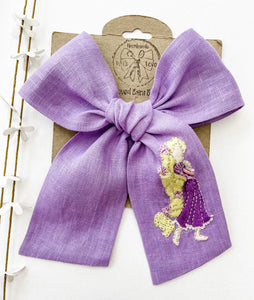 Punzie Embroidered Bows