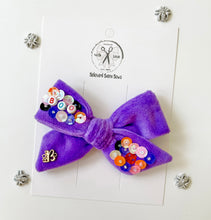 Load image into Gallery viewer, Spooky Purple Embellished Bows