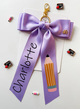 Load image into Gallery viewer, *PREORDER* Lavender Backpack Keychains and Hair Bows