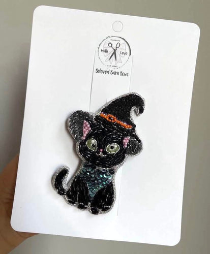 *PREORDER* Halloween Kitty Beaded Clips