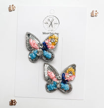 Load image into Gallery viewer, Idas Blue Butterfly Beaded Clips