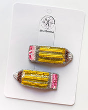 Load image into Gallery viewer, *6 Week TAT* Pencil Beaded Hair Clips