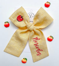 Load image into Gallery viewer, *4 Week TAT* Apple Name Bows