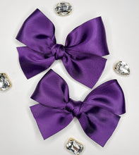 Load image into Gallery viewer, Dark Purple Satin Bows