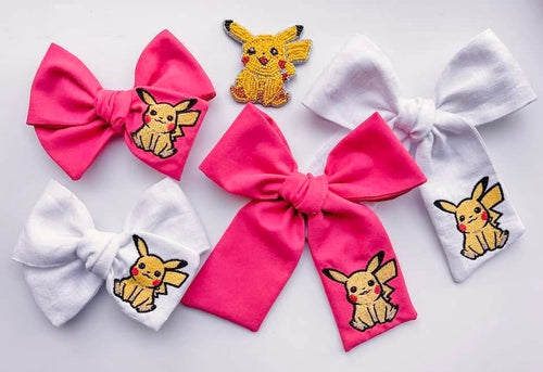 *PREORDER* Pikachu Embroidered Bows