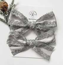 Load image into Gallery viewer, Silver Satin + Lace Gwenna