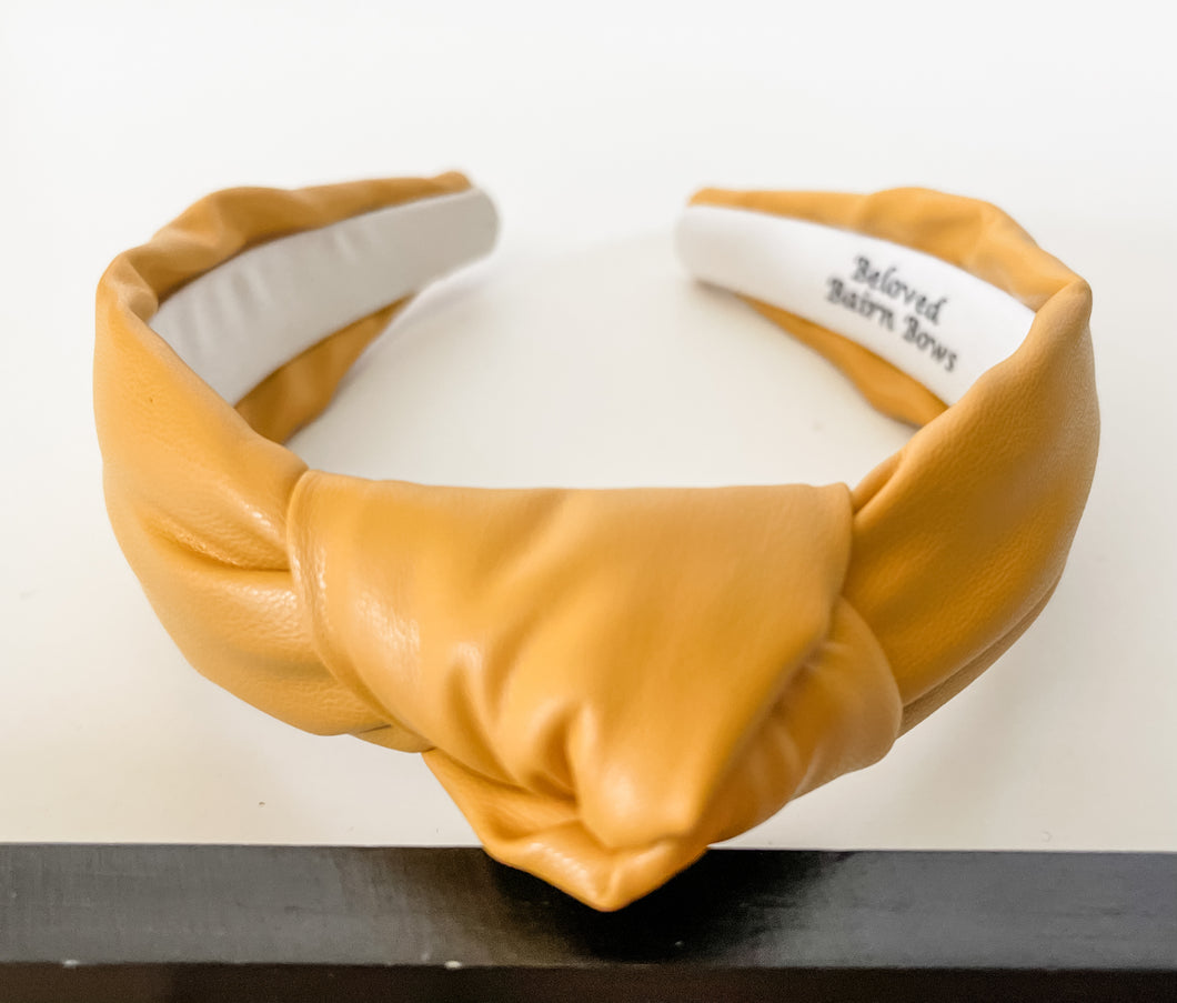 Fall Faux Leather Headbands