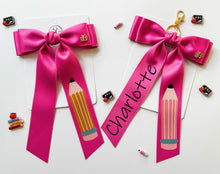 Load image into Gallery viewer, *PREORDER* Fuscia Backpack Keychains and Hair Bows