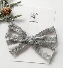 Load image into Gallery viewer, Silver Satin + Lace Gwenna